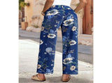 Floral Print Wide Leg Pants for Women Trendy Mid Rise Boho Ankle Cute Jeans Light S V1369-AZ3-W-11560