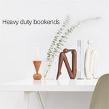 Decorative Bookends for Heavy Books, Statue Bookends for Shelves & Office Desks Brown V1237-ZY-203-5158