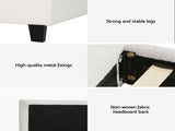 Artiss Single Bed Frame with Hybrid Mattress Set 30cm Medium Firm Platform Headboard Boucle BFRAME-SET-NEO-TED-S