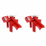 2X Ball Valve Lockout with Padlock for 1/2in-2-1/2in Outside Diameter Pipe - Design Prevents V1192-AZ-W-22716