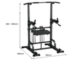 Powertrain Pull-Up & Dip Power Tower Multifunction Strength Training Station POW-IRP-DS8-BK