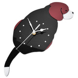 Wall Clock Swing Dog DIY Simple Fashion Silent Frameless Wall Clock With Swing Tail Home Office V1294-YM0523-3115220018611