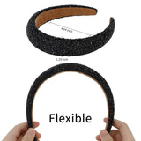 Rhinestone Headbands for Women Padded Head Bands for Women's Hair Non Slip Sequin Diamond Headband V1366-AZ2-W-20116