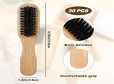 20 Pack Boar Bristle Hair Brushes, Soft Natural Bristles, Wooden Handle, for Women Men Thick Fine V1189-LC-RY-00070