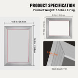 Screen Printing Kit, 2 Pieces Aluminum Silk Screen Printing Frames20.3 x 25.4/25.4 x 35.6cm 110 V767-VVR-SYKJZHCCG21109HX0V0