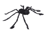 Halloween Spider Decoration Black Hairy Spider with Purple Lighted Eyes Legs for Yard Party Haunted V1294-YM0901-3115230085213