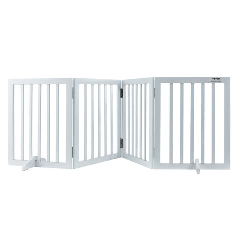 VEVOR Free Standing Dog Gate, 24" H x 80.3" W Freestanding Pet Gate, 4 Panels Foldable Dog Gate for V952-KZDMZCWMBSMZLUM3SV0