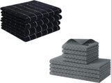 Homaxy 100% Cotton Terry Kitchen Towels, Soft Super Absorbent Dish Towels V1258-DP02-F-129