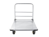 Platform Truck, 907.18 kg Capacity, Heavy Duty Steel Flatbed Cart with Swivel Wheels and Handle, V952-ZDPBC2000LBSULEYG001V0