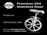 Gourmet Easy Pizza Cutter, Stainless Steel Ultra Sharp Pastry Cutter, No-Wobble, Easy to Clean V1376-PIZCUT