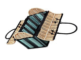 Handwoven Multi-Color Plastic Tote Bag for Storage and Versatile Use V1192-AZ-W-29783