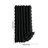 Long Scalloped, Heavy Duty Washable Waterproof Cloth Curtains, Heavy Duty Fabric V1366-AZ2-W-23582