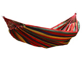 Garden Hammock Polyester Cotton Single Double Hammock Up to 440.9lb Anti Rollover Portable Hammock V1294-YM0901-3116240019711