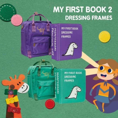 My First Book 2 | Busy Book | Dressing Frames Purple ELF-02-PUR