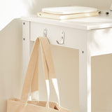 Small White Desk with Drawer Hooks V178-8184