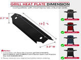 Grill Replacement Parts for Dyna-Glo 3-Burner Gas BBQ, Porcelain Grill Burner Covers, Heat Plates V1258-DP02-C-146