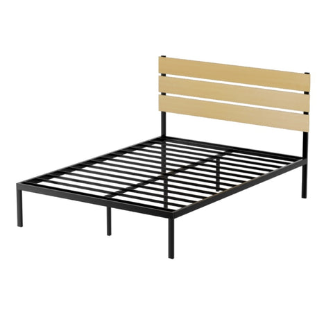 Artiss Bed Frame Queen Size Metal Base Mattress Platform Foundation Black PAULA MBED-C-PAULA-Q-BK-AB