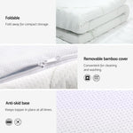 Giselle Bedding Memory Foam Mattress Topper Cool Gel Bed Mat Bamboo 10cm King MATTRESS-TOP-C-GEL-10-K