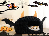 Funny Cat Bed Halloween Large Cat Cave Nest Warm Cute Kitten Bed Mattress Cartoon Ultra Soft Plush V1107-135-55251