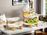 **Nordic-Style Three-Tier Extendable Fruit Tray Creative Living Room Snack Stand, Adjustable V1106-SGTP002