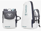 Grey and White Multifunctional Tennis & Badminton Backpack - Waterproof Racket Bag with Shoe V888-ELOSUNG27057
