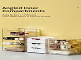 Combined Acrylic Storage Unit, Connected Shelf With Drawers For Dressing Table V1221-XM-LB3195-GM131