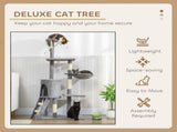 CARLA HOME 134cm Cat Tree for Indoor Cats with Hammock, Plush Perch & Sisal Scratching Posts for V178-36378