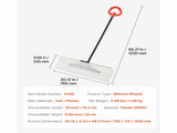 Snow Pusher Shovel, 76.2 cm Outdoor Snowplow Shovel with Ergonomic Grip, HDPE Plastic Blade, Winter V952-WLKSL3035INC7ZY9Y001V0