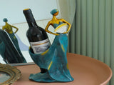 Dancing Girl Figurines Wine Holder Statue Synthetic Resin Wine Bottle Rack Stand for Bar Counter V1294-YM0716-3117220165311