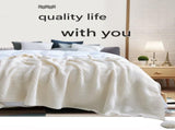 Khaki 1130*170cm Nordic Style Tassel Knit Throw Blanket - Soft Polyester Sofa Blanket with Pineapple V888-ELOSUNG50759