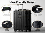Wanderlite 28" Trunk Luggage Suitcase Travel 5 Wheels Type-C Port TSA Black LUG-ABS-TRUK-28-BK