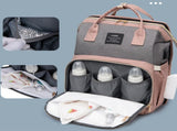 Multifunctional Diaper Backpack with Mosquito Net and Insulated Pockets - Black V888-ELOSUNG15305