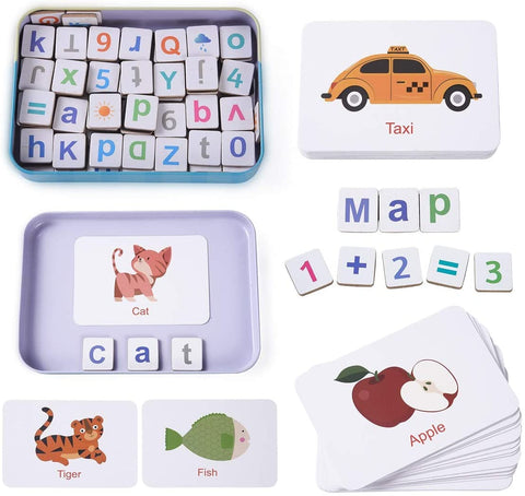 Wooden Magnetic Letters Numbers Alphabet Fridge Magnets Educational Toy Set Preschool Learning for 3 V178-13134