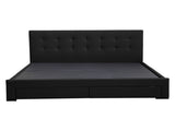 Levede Queen Bed Frame Fabric Tufted Dark Grey BF1012-Q-DG