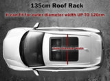 135CM Universal Adjustable Aluminum Alloy Car Roof Rack Cross Bars Carrier Lock V610-CYC-CROBAR-135