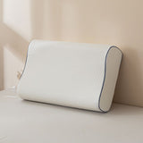 Memory Foam Pillow - 1 Piece Cervical Support Pillow with Bamboo Fibre Fabric 60x40x16/14cm for Home V888-ELOSUNG54966