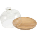 Transparent Glass Dome Cake Plate for Storage with Fine Workmanship Smooth Edges Suitable for Home V1370-AZ4-16779