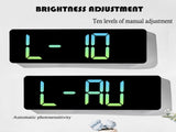 16" Green gradient color Large Digital Big Jumbo LED Wall Desk Clock Display With Temperature V201-FAZ0016GR8AU
