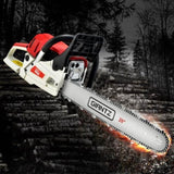 Giantz 58cc Petrol Chainsaw 20 Inch Bar Chain Saw Tree Pruner 2 Stroke E-Start CSAW-62CC-N-20IN-OV-RDWH
