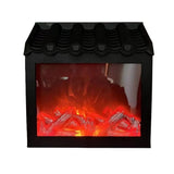 Fireplace Lights Small Fake Fireplace No Heater Function Portable Fireplace Fire Triangular roof V1366-AZ2-W-27425