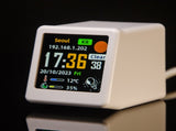 2pc Mini Smart Wi-Fi Weather Station Clock - Desktop Digital Clock with HD IPS Screen, Customizable V888-ELOSUNG35898
