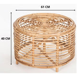 Lilac 61cm Rattan Round Side Table - Natural V315-VOD-VERV-01
