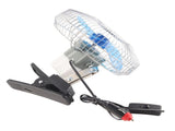 12V 25W Mini Portable Auto Vehicle Clip On Cooling Oscillating Fan for Car Truck Dashboard V1294-YM0722-JYB02166