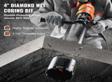 Diamond Core Drilling Machine, 4in Handheld Wet Concrete Core Drill Rig, 1100-2400RPM Two Speed & V952-SCJGSZKJYCY44KHH6V3