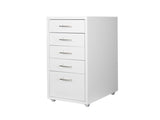 Levede 5 Drawer Office Cabinet Drawers White HO0575-5-WH_NZ