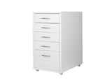 Levede 5 Drawer Office Cabinet Drawers White HO0575-5-WH