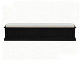 Artiss Storage Ottoman Blanket Box 140cm Fluted Black FUR-S-OTM-RTA-03-PB-BK