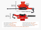 Heavy-Duty Pipe Chain Vise, 1/4" - 6" Pipe Capacity, 28" Rugged Chain & Cast Iron Base, V952-GLHQ146INCHHKQQRCV0