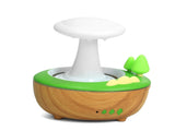 Light Woodgrain Raindrop Mushroom Aroma Diffuser - 280mL Ultrasonic Humidifier with Colorful Lights V888-ELOSUNG28444
