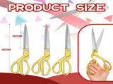 Amylove 3 Pcs Ribbon Cutting Scissors Metal Heavy Duty Stainless Steel Fabric Tailor for Ceremony V1258-DP02-C-771